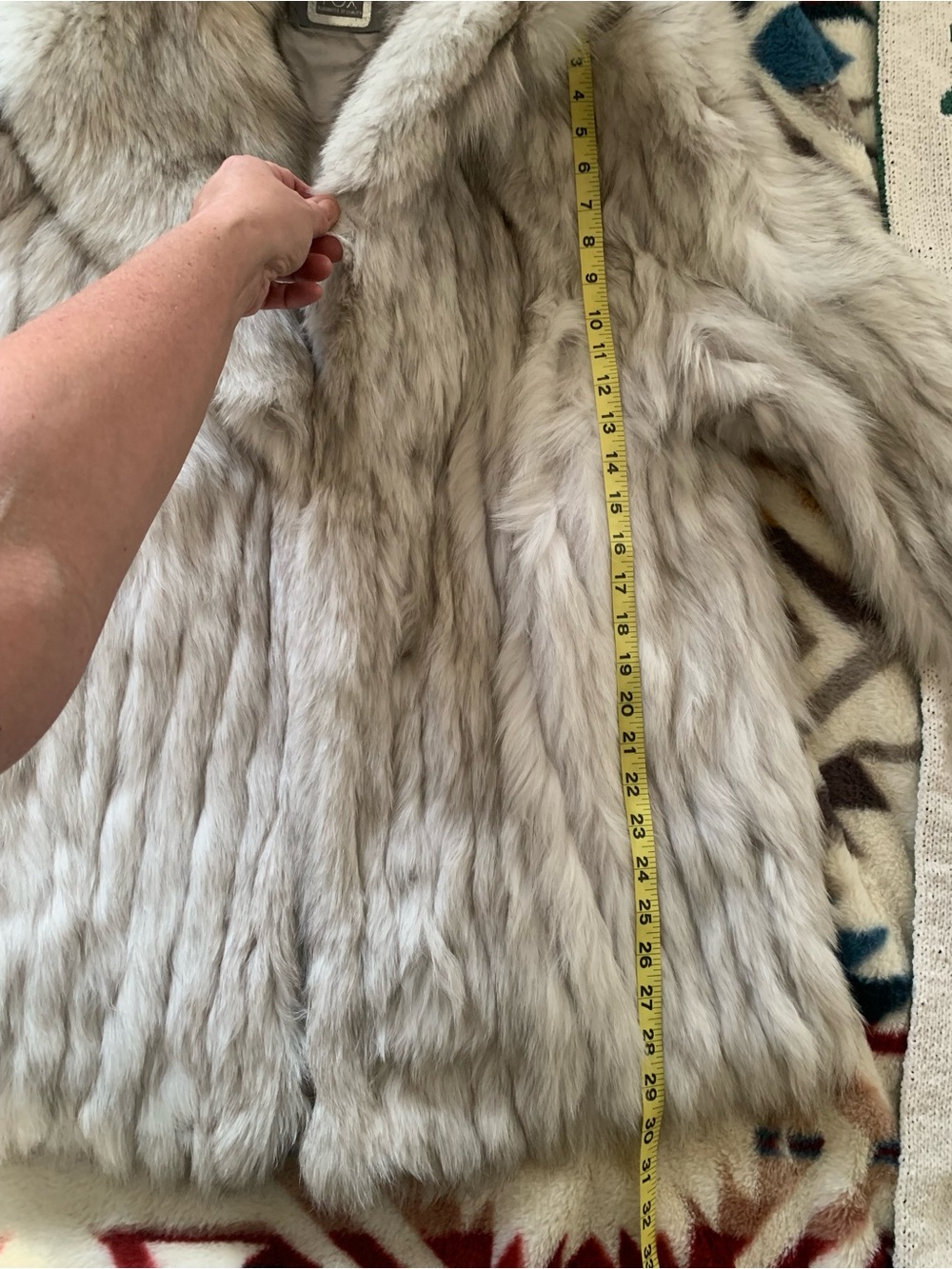 Luxury Saga Blue Fox Fur Coat - Picture 8 of 11